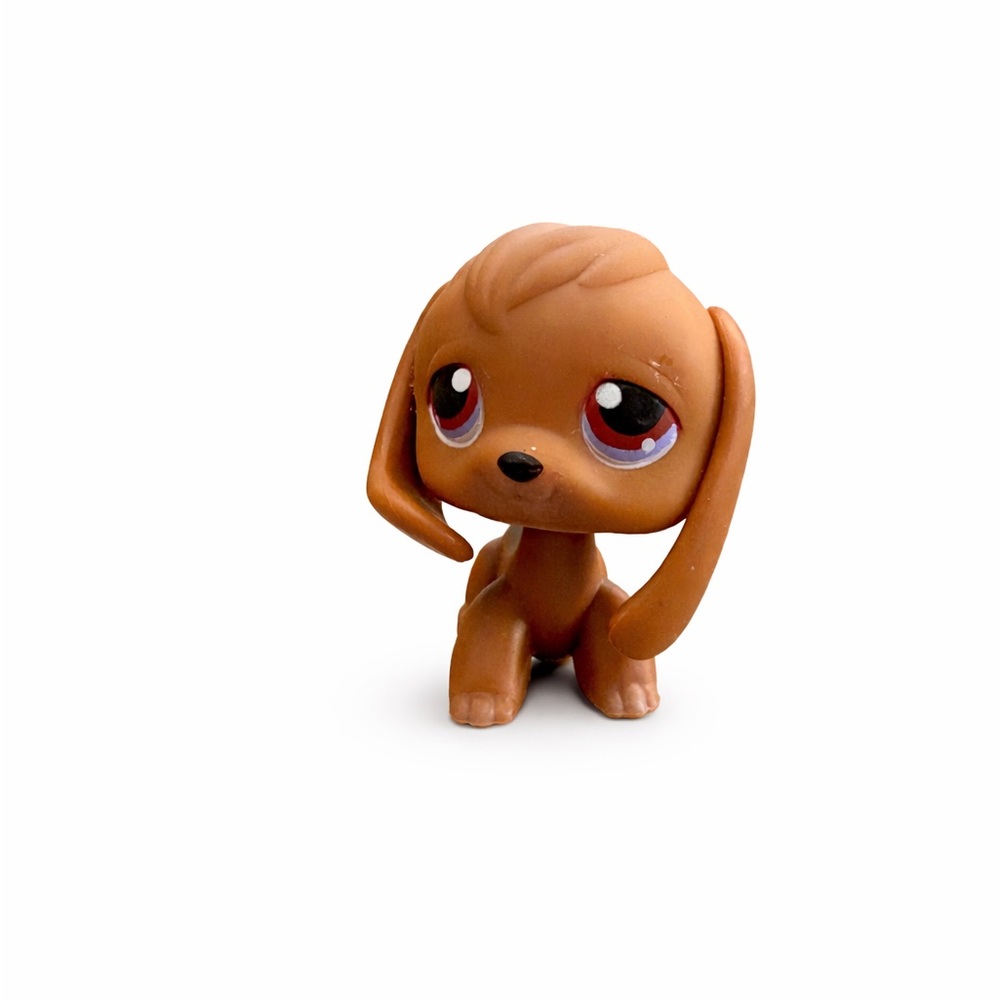 Littlest Pet Shop Brown Floppy Ear Puppy Dog 2007 Hasbro LPS